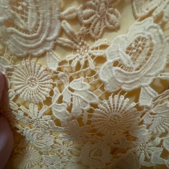 Lulu's Yellow Lace Mini Dress Size M - Picture 4 of 4